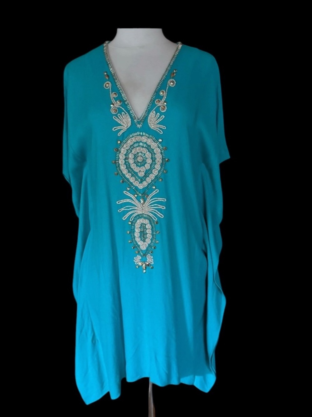 Lilly Pulitzer Chai Teal Caftan Dress